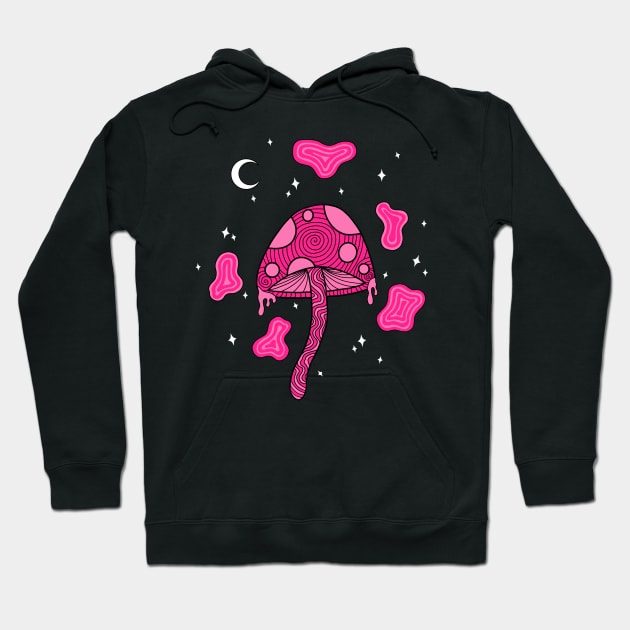 Pink Mushroom Hoodie by Ur Local Hippie